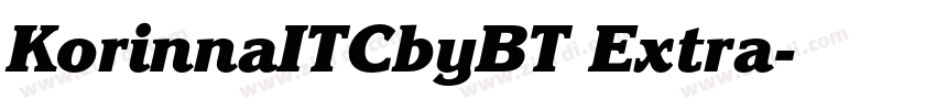 KorinnaITCbyBT Extra字体转换